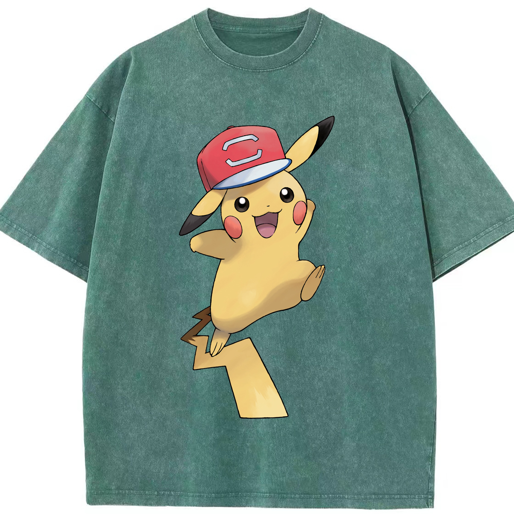 （画像用） ポケットモンスター Pokémon 綿100% ヴィンテージ風 半袖Tシャツ（フロントプリント）